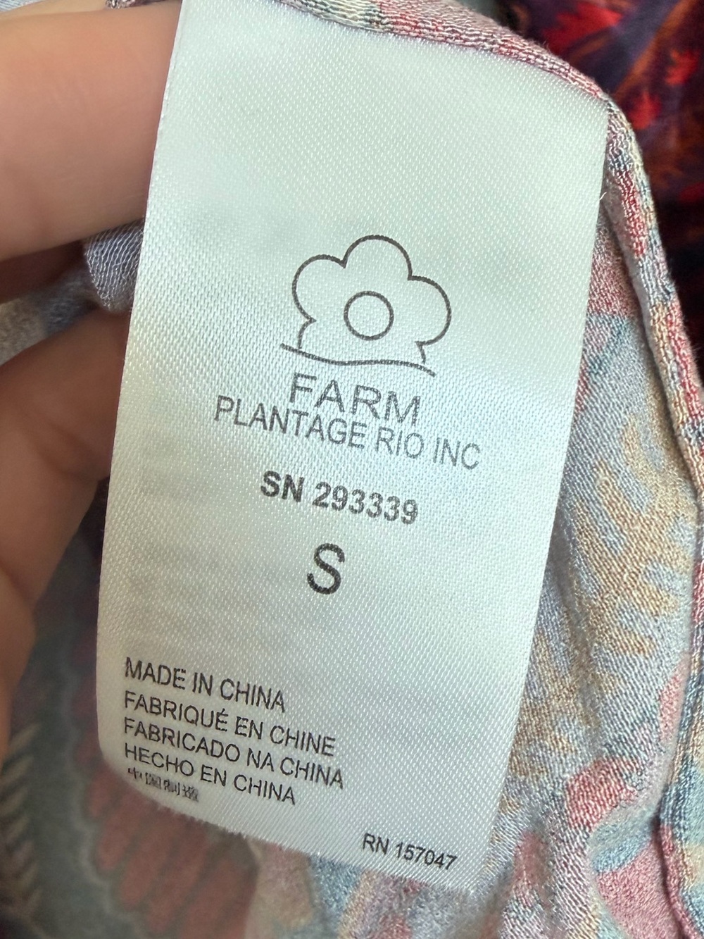 FARM Rio Macaw Arabesque Mini Wrap Dress, Size Small - Picture 9 of 10